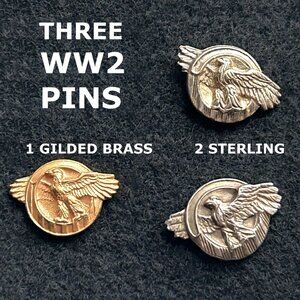 SOLD All 3 WWII Collar Pins